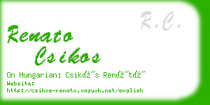 renato csikos business card